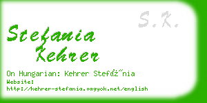 stefania kehrer business card